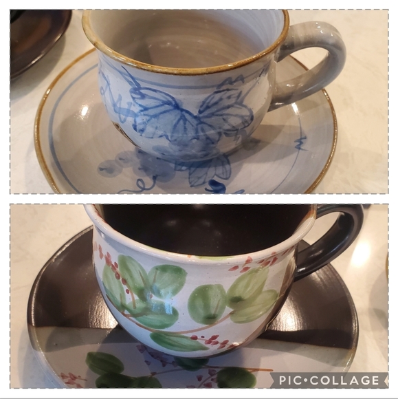 BN Set of 2 tea cups and saucers - Picture 1 of 13